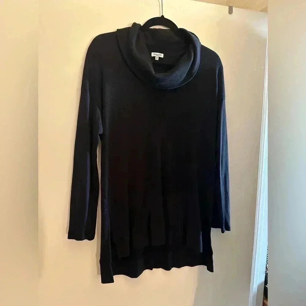 Splendid Black Cowl Neck Thermal